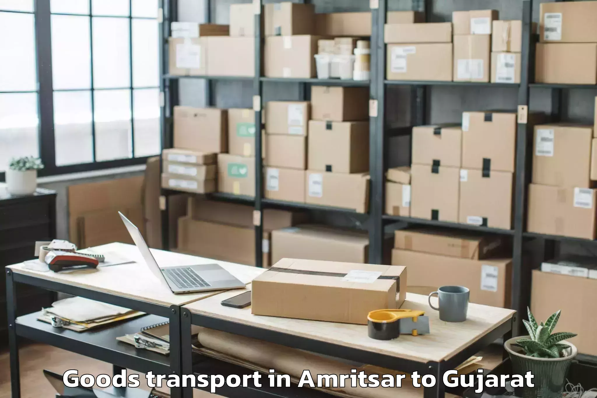 Book Amritsar to Gandhidham Goods Transport Online